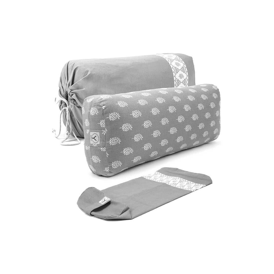 Standard Size Yoga Bolster Set with Changeable Cover and Carry Bag