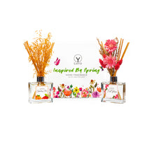 Load image into Gallery viewer, Spring Home Fragrance 2 Reed Diffuser Set,Reed Diffuser Set, Home Fragrance, Aromatherapy, Scented Diffusers, Room Fragrance, Essential Oil Diffuser, Decorative Diffusers, Natural Fragrance, Reed Sticks, Home Decor, gift set for home, Spring Fragrance, Blossom Reed Diffuser, Rose Scent, Citrus Infusion
