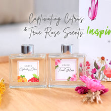 Load image into Gallery viewer, Fresh Spring Fragrance – Reed Diffuser Set,Reed Diffuser Set, Home Fragrance, Aromatherapy, Scented Diffusers, Room Fragrance, Essential Oil Diffuser, Decorative Diffusers, Natural Fragrance, Reed Sticks, Home Decor, gift set for home, Spring Fragrance, Blossom Reed Diffuser, Rose Scent, Citrus Infusion
